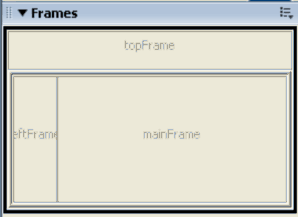 Mở frames Panel Frames Panel giúp ta thao tác với từng khung một Windows Frames 4