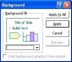 Để định dạng màu nền cho Slide bạn kích chuột menu Format và chọn Background 1
