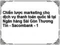 Chiến lược marketing cho dịch vụ thanh toán quốc tế tại Ngân hàng Sài Gòn Thương Tín - Sacombank