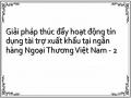 Giải pháp thúc đẩy hoạt động tín dụng tài trợ xuất khẩu tại ngân hàng Ngoại Thương Việt Nam - 2