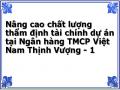 Nâng cao chất lượng thẩm định tài chính dự án tại Ngân hàng TMCP Việt Nam Thịnh Vượng