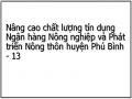 Nâng cao chất lượng tín dụng Ngân hàng Nông nghiệp và Phát triển Nông thôn huyện Phú Bình - 13