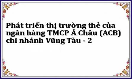 Phát triển thị trường thẻ của ngân hàng TMCP Á Châu (ACB) chi nhánh Vũng Tàu - 2