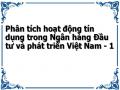 Phân tích hoạt động tín dụng trong Ngân hàng Đầu tư và phát triển Việt Nam