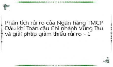 Phân tích rủi ro của Ngân hàng TMCP Dầu khí Toàn cầu Chi nhánh Vũng Tàu và giải pháp giảm thiểu rủi ro - 1