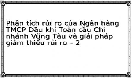 Phân tích rủi ro của Ngân hàng TMCP Dầu khí Toàn cầu Chi nhánh Vũng Tàu và giải pháp giảm thiểu rủi ro - 2