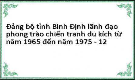 Lãnh Đạo Phong Trào Chiến Tranh Du Kích Góp Phần Kết Thúc Thắng Lợi Cuộc Kháng Chiến (1973-1975)