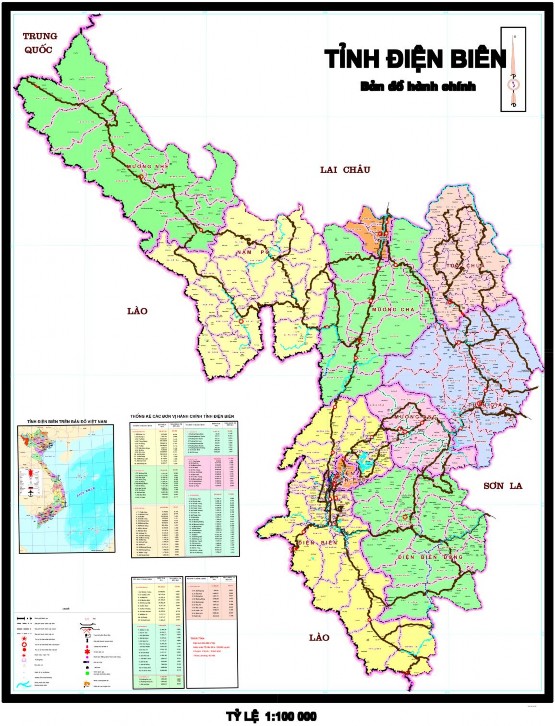 Hình 1 Sơ đồ hành chính tỉnh Điện Biên Điện Biên là tỉnh duy nhất có chung 1