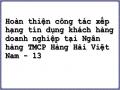 Hoàn thiện công tác xếp hạng tín dụng khách hàng doanh nghiệp tại Ngân hàng TMCP Hàng Hải Việt Nam - 13