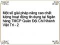 Một số giải pháp nâng cao chất lượng hoạt động tín dụng tại Ngân hàng TMCP Quân Đội Chi Nhánh Việt Trì - 2