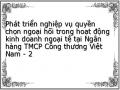 Phát triển nghiệp vụ quyền chọn ngoại hối trong hoạt động kinh doanh ngoại tệ tại Ngân hàng TMCP Công thương Việt Nam - 2