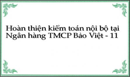 Hoàn thiện kiểm toán nội bộ tại Ngân hàng TMCP Bảo Việt - 11