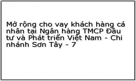 Dư Nợ Cho Vay Khcn Của Bidv Sơn Tây Theo Sản Phẩm Năm 2014