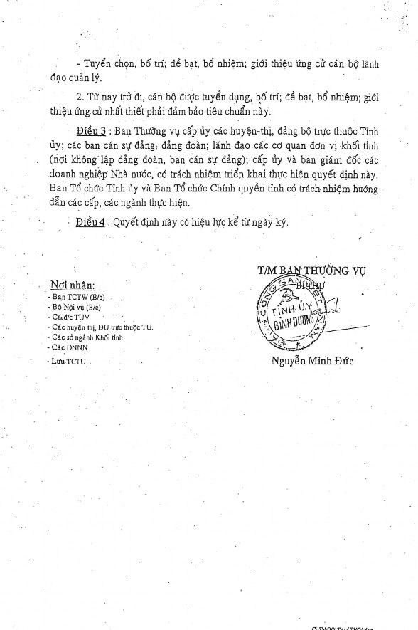 Nguồn Tác giả tổng hợp từ 18 QUYẾT ĐỊNH 665 QĐ TU CỦA TỈNH ỦY BÌNH DƯƠNG 2