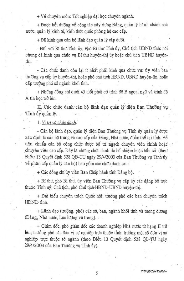 Nguồn Tác giả tổng hợp từ 18 QUYẾT ĐỊNH 665 QĐ TU CỦA TỈNH ỦY BÌNH DƯƠNG 5