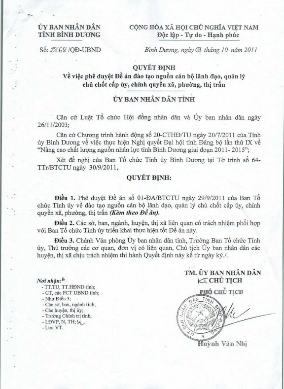 126 Phụ lục 9 QUYẾT ĐỊNH SỐ 2868 QĐ UBND CỦA ỦY BAN NHÂN DÂN TỈNH BÌNH DƯƠNG 3