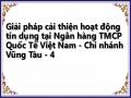 Giải pháp cải thiện hoạt động tín dụng tại Ngân hàng TMCP Quốc Tế Việt Nam - Chi nhánh Vũng Tàu - 4
