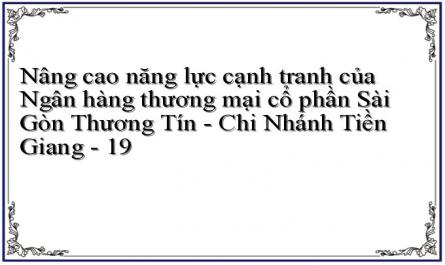 Nâng cao năng lực cạnh tranh của Ngân hàng thương mại cổ phần Sài Gòn Thương Tín - Chi Nhánh Tiền Giang - 19
