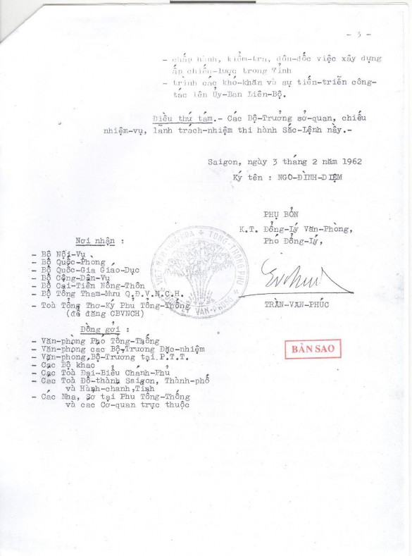 Nguồn Phủ Tổng thống đệ nhất Việt Nam Cộng hòa 1962 Sắc lệnh thiết lập 9