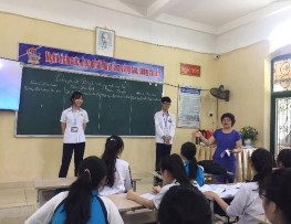 Giờ học thực nghiệm tại Trường THPT Nguyễn Khuyến Nam Định 4 2 3 Về nhóm 6