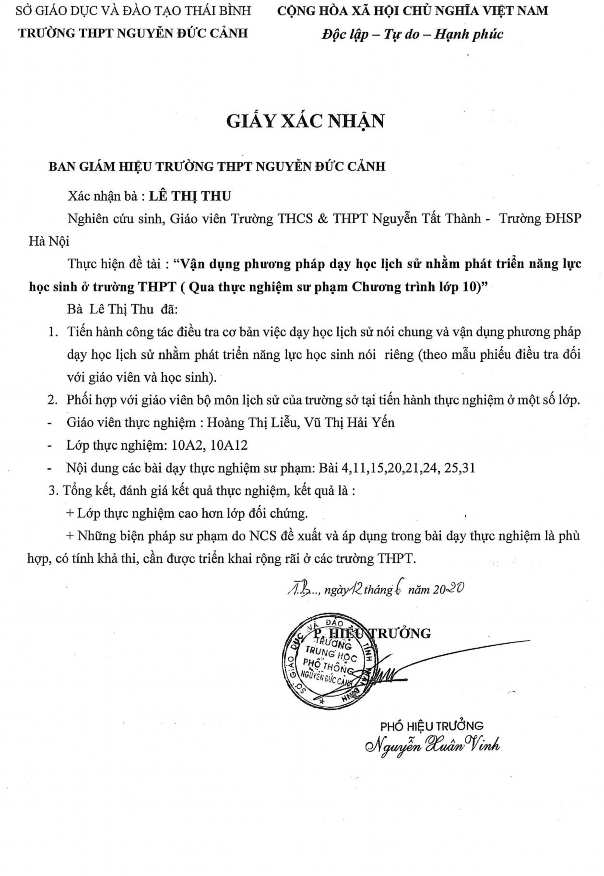 Vận dụng phương pháp dạy học môn Lịch sử ở trường Trung học phổ thông nhằm phát triển năng lực học sinh Qua thực nghiệm chương trình lớp 10 - 27 8