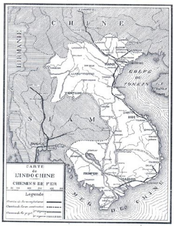 Bản đồ 2 Về Tuyến đường sắt Đông Dương Nguồn Hồ sơ số 34034 phông Phủ 2