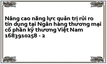 Nâng cao năng lực quản trị rủi ro tín dụng tại Ngân hàng thương mại cổ phần kỹ thương Việt Nam 1683910258 - 2