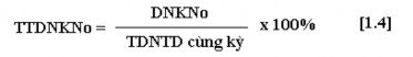 Đem kết quả TTDNKNo kỳ nghiên cứu so với TTDNKNo kỳ so sánh sẽ xảy ra các 2