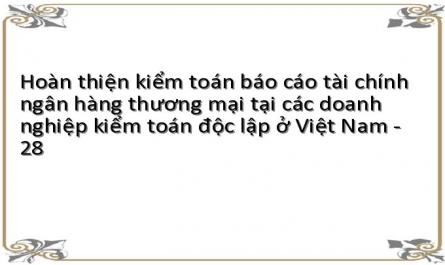 Hoàn thiện kiểm toán báo cáo tài chính ngân hàng thương mại tại các doanh nghiệp kiểm toán độc lập ở Việt Nam - 28