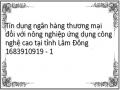 Tín dụng ngân hàng thương mại đối với nông nghiệp ứng dụng công nghệ cao tại tỉnh Lâm Đồng 1683910919 - 1