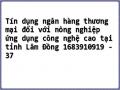 Tín dụng ngân hàng thương mại đối với nông nghiệp ứng dụng công nghệ cao tại tỉnh Lâm Đồng 1683910919 - 37