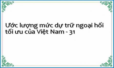 Ước lượng mức dự trữ ngoại hối tối ưu của Việt Nam - 31