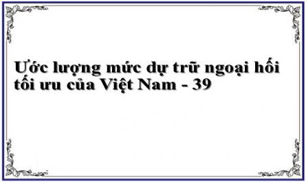 Ước lượng mức dự trữ ngoại hối tối ưu của Việt Nam - 39