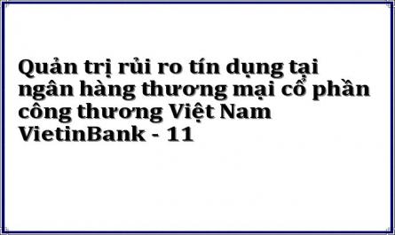 Quản trị rủi ro tín dụng tại ngân hàng thương mại cổ phần công thương Việt Nam VietinBank - 11