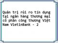 Quản trị rủi ro tín dụng tại ngân hàng thương mại cổ phần công thương Việt Nam VietinBank - 2