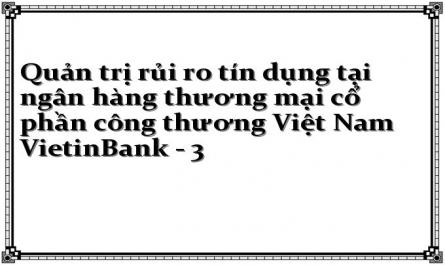 Quản trị rủi ro tín dụng tại ngân hàng thương mại cổ phần công thương Việt Nam VietinBank - 3
