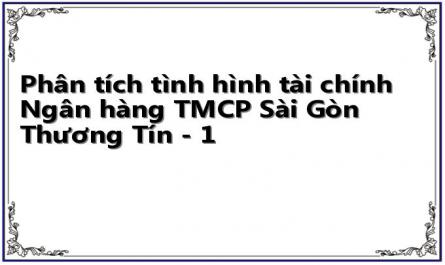 Phân tích tình hình tài chính Ngân hàng TMCP Sài Gòn Thương Tín - 1
