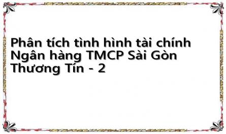 Phân tích tình hình tài chính Ngân hàng TMCP Sài Gòn Thương Tín - 2