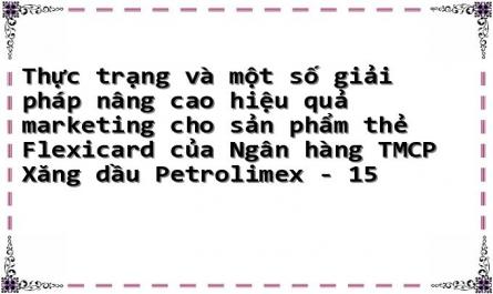 Thực trạng và một số giải pháp nâng cao hiệu quả marketing cho sản phẩm thẻ Flexicard của Ngân hàng TMCP Xăng dầu Petrolimex - 15