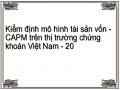 Kiểm định mô hình tài sản vốn - CAPM trên thị trường chứng khoán Việt Nam - 20