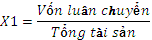 Trong đó Vốn luân chuyển Tài sản ngắn hạn Nợ ngắn hạn Những khoản thua lỗ 1