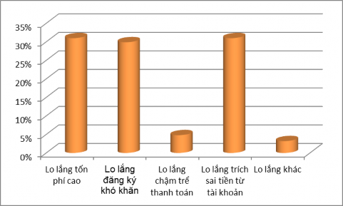 Biểu đồ 2 9 Lo lắng khi sử dụng dịch vụ Nguồn số liệu điều tra 2014 Đại 1