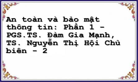 An toàn và bảo mật thông tin: Phần 1 - PGS.TS. Đàm Gia Mạnh, TS. Nguyễn Thị Hội Chủ biên - 2