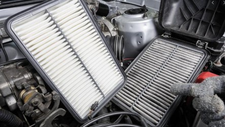 Figure 14 1 A dirty clean air filter 2 Check the Accessory Belts Take a look at all the belts that 3