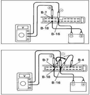 Hình 5 14 Kiểm tra thông mạch cần gạt a Vặn công tắc gạt nước đến vị 10