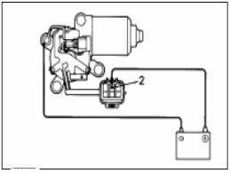 Hình 5 16 Kiểm tra cụm mô tơ gạt mưa ở vị trí dừng Môtơ hoạt động dừng 2