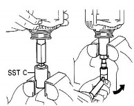 Tháo đai ốc giữ bánh đai và bánh đai ra 5 Tháo nắp trước máy phát Tháo 4 đai 12
