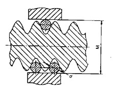 Hình 9 10 Tính đường kính trung bình của ren dùng 3 que đo Nếu đo ren hệ mét 2
