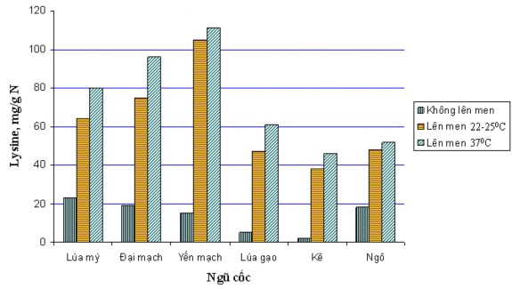 Hình 2 2 Ảnh hưởng của quá trình lên men tự nhiên của ngũ cốc lên hàm lượng 1