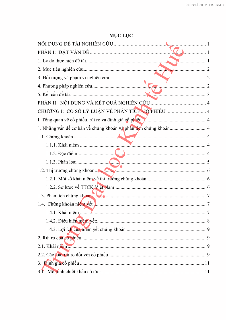 Khóa luận tốt nghiệp tài chính ngân hàng Phân tích cổ phiếu VCB của Ngân hàng TMCP Ngoại Thương Việt Nam - 1 Trang 5